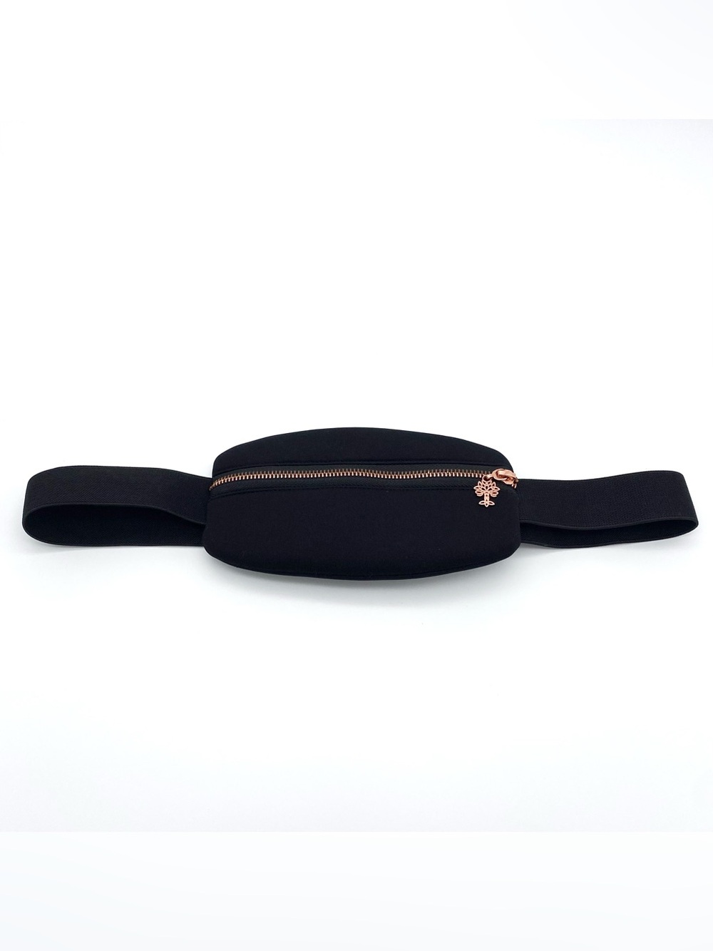 Oak & Reed Black Zipper Traverse Belt Bag Fitness Running Cross Neoprene